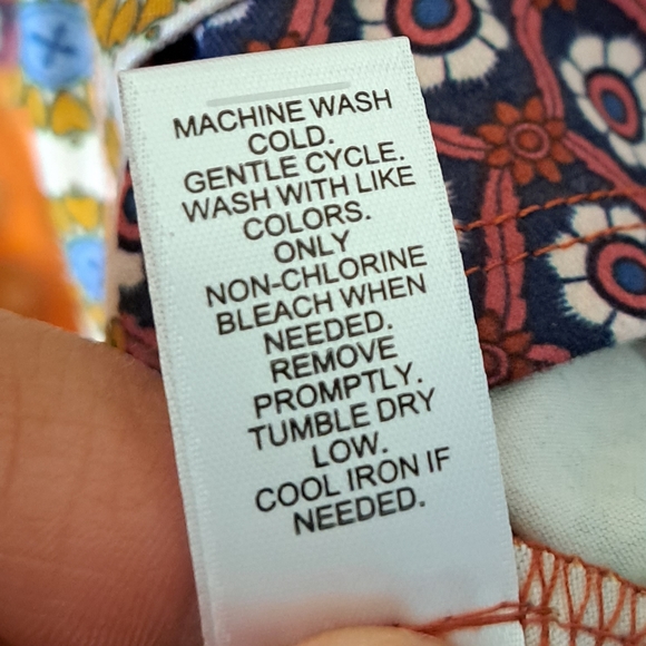 Cato Faux Patchwork Pleated Puff Sleeve Top sz M - Picture 9 of 11